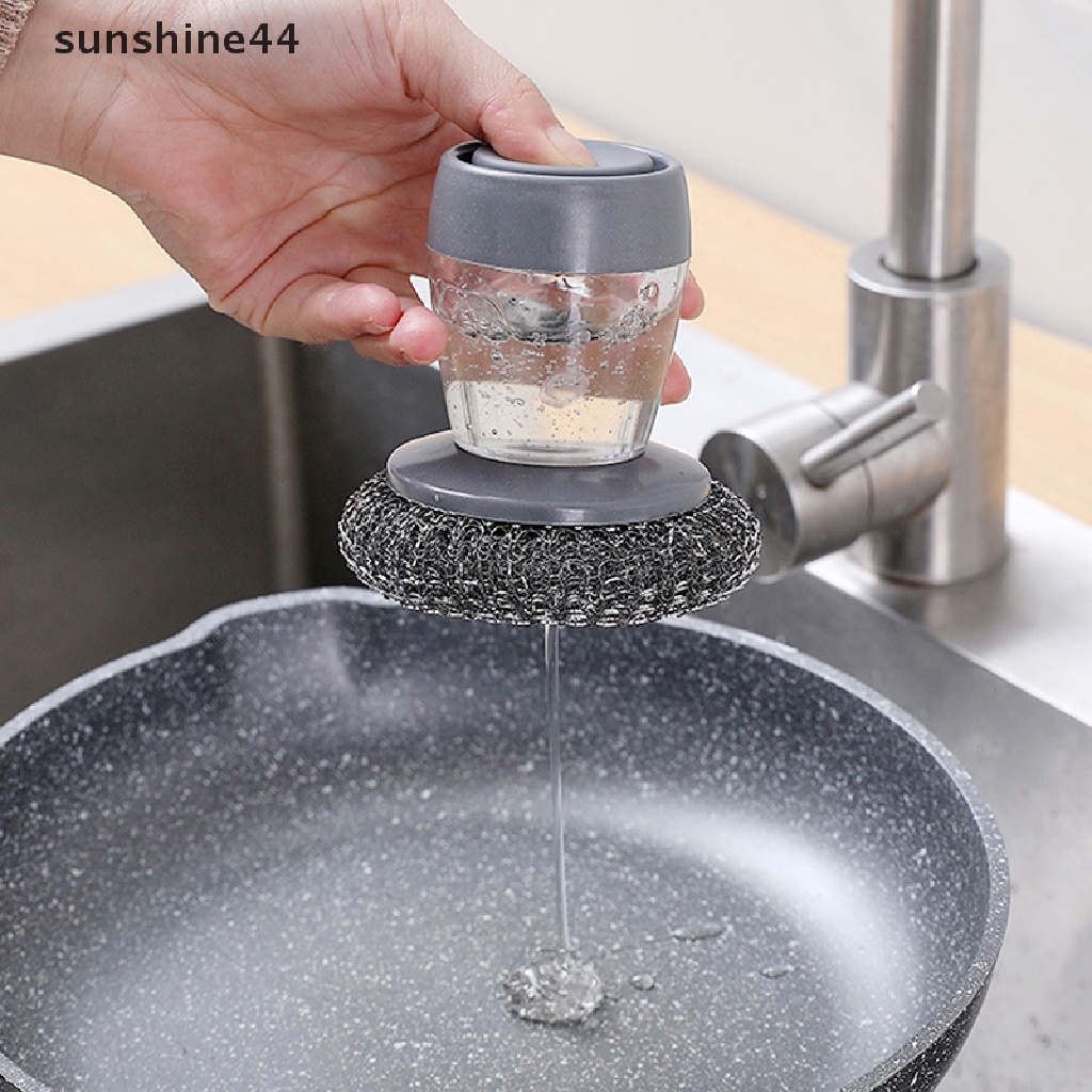 Sunshine Sikat Pembersih Dispenser Sabun Otomatis Push type Soap Dish Washing Cleaner ID