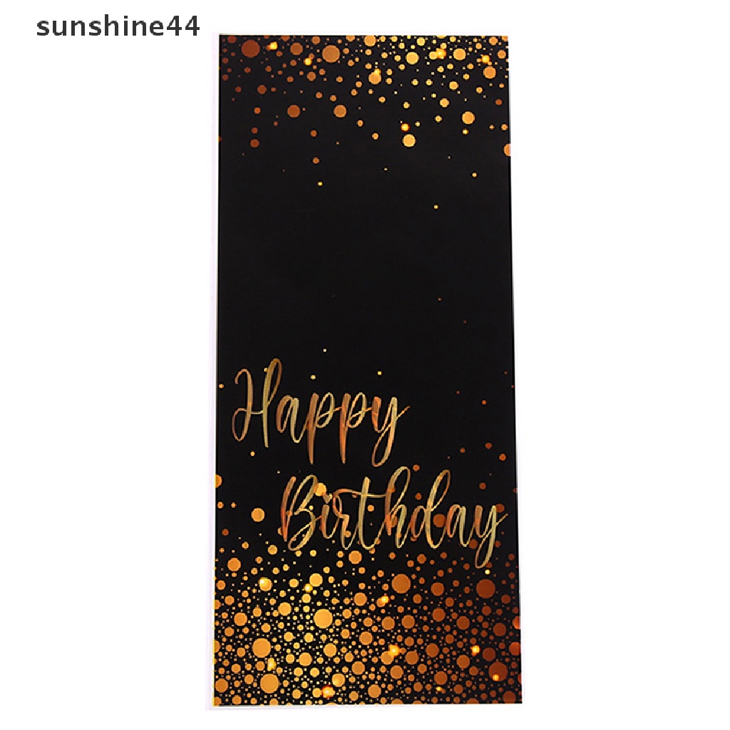 Sunshine 50Pcs Plastik Permen Biskuit Packing Bags Dekorasi Pesta Ulang Tahun Pastry Bags ID