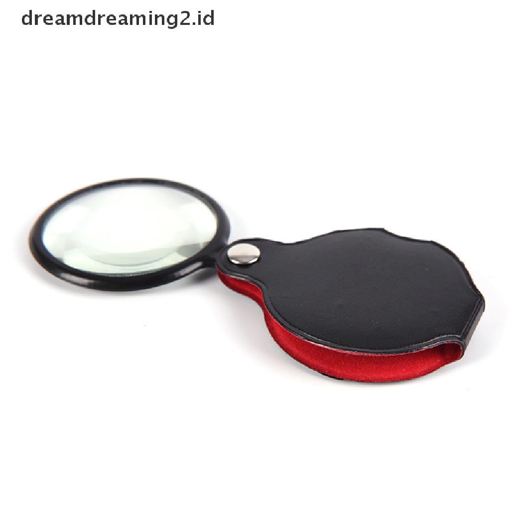 (hot) Pop Lipat 10X Mini Pocket Jewelry Magnifier Kaca Mata Pembesar Lensa Loupe A+//