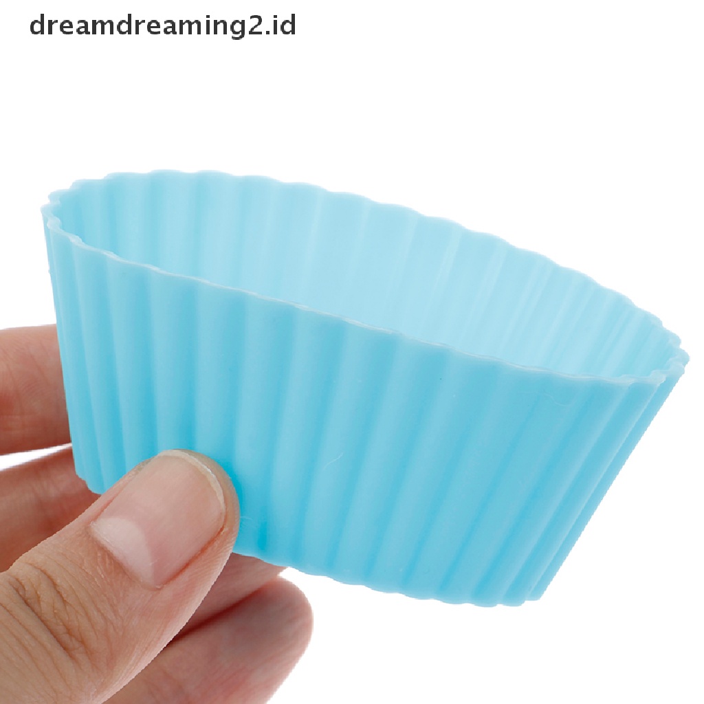 (hot) 6pcs Silicone Cake Cupcake Cup Cake Alat Bakeware Baking Cetakan Silikon//