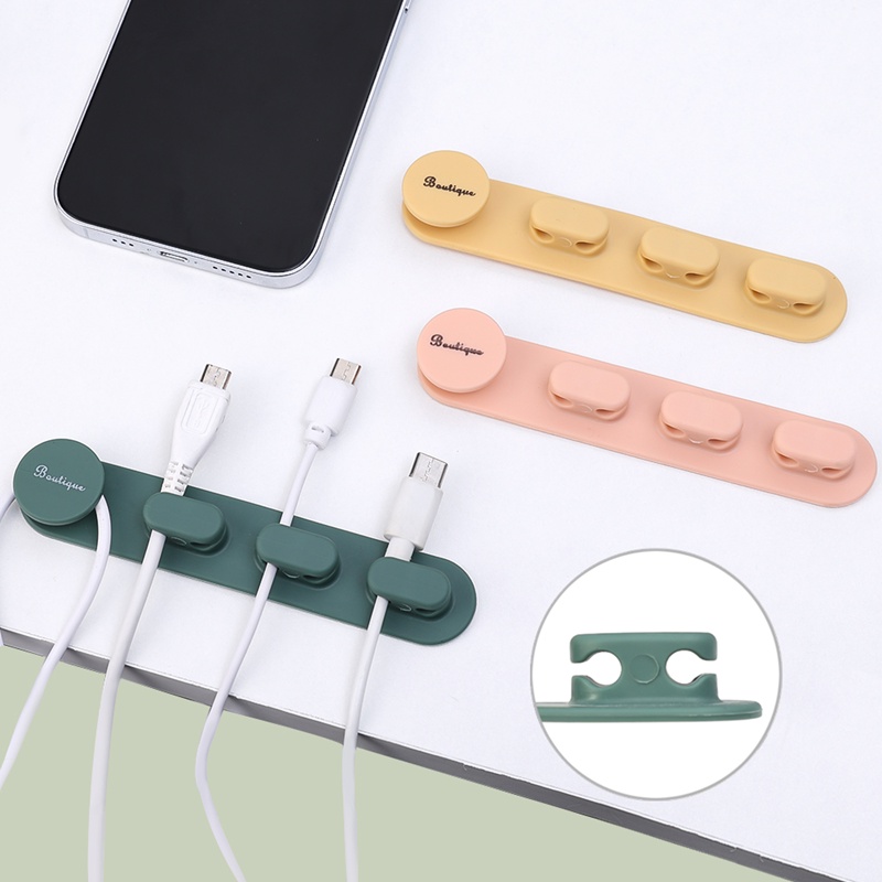 Kabel Pengisian Ponsel Multifungsi Organizer Penyimpanan Kabel Data Manajemen Klip Kabel Desktop Untuk Earphone Mouse Kawat
