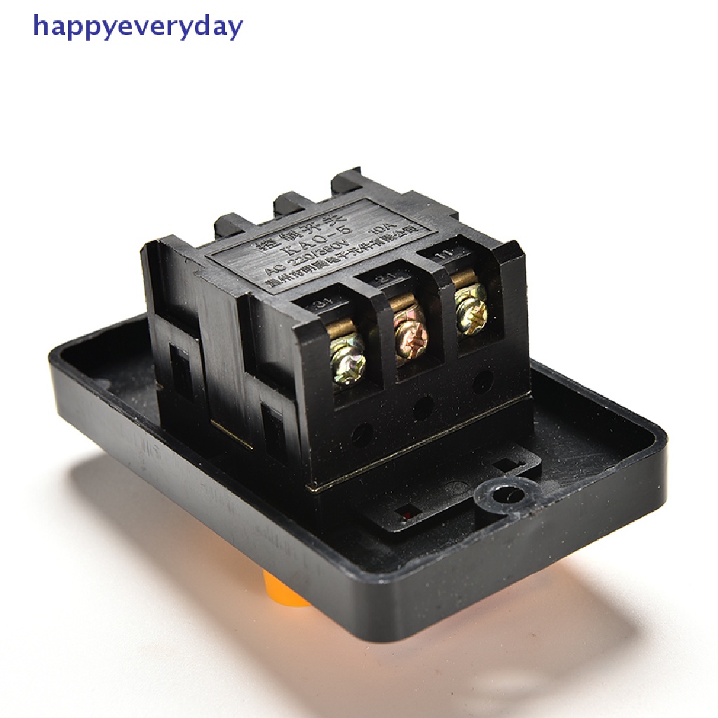 [happy] 10a 380V KAO-5 Water Proof ON/OFF Push Button Mesin Saklar Bor Motor Plastik [ID]