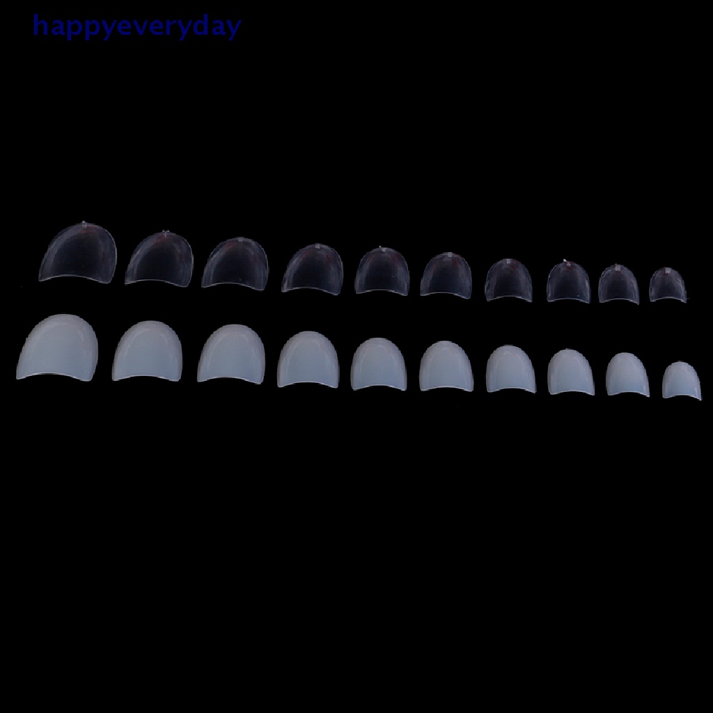 [happy] 500pcs Short Ellipse Full Cover Tips Kuku Palsu Palsu Acrylic Gel Manicure Set [ID]