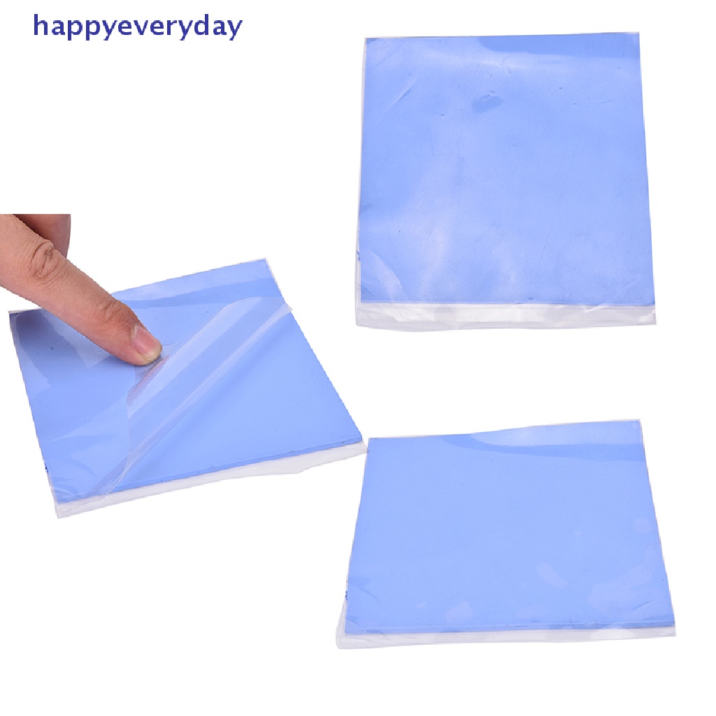 [happy] Biru GPU CPU Heatsink Pendingin Thermal Conductive Silicone Pad 100mmx100mmx2mm [ID]