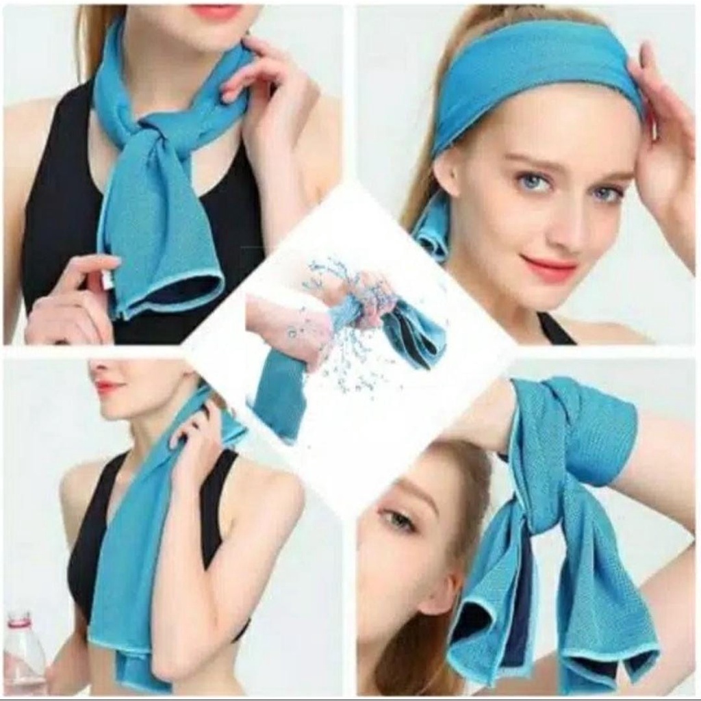 Handuk dingin tipis cold towel sports cooling towel lap dingin handuk olahraga dingin elastis