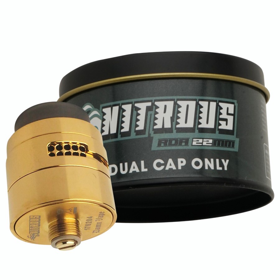 NITROUS RDA DUAL CAP ONLY DAMN VAPE 22MM AUTHENTIC RDA