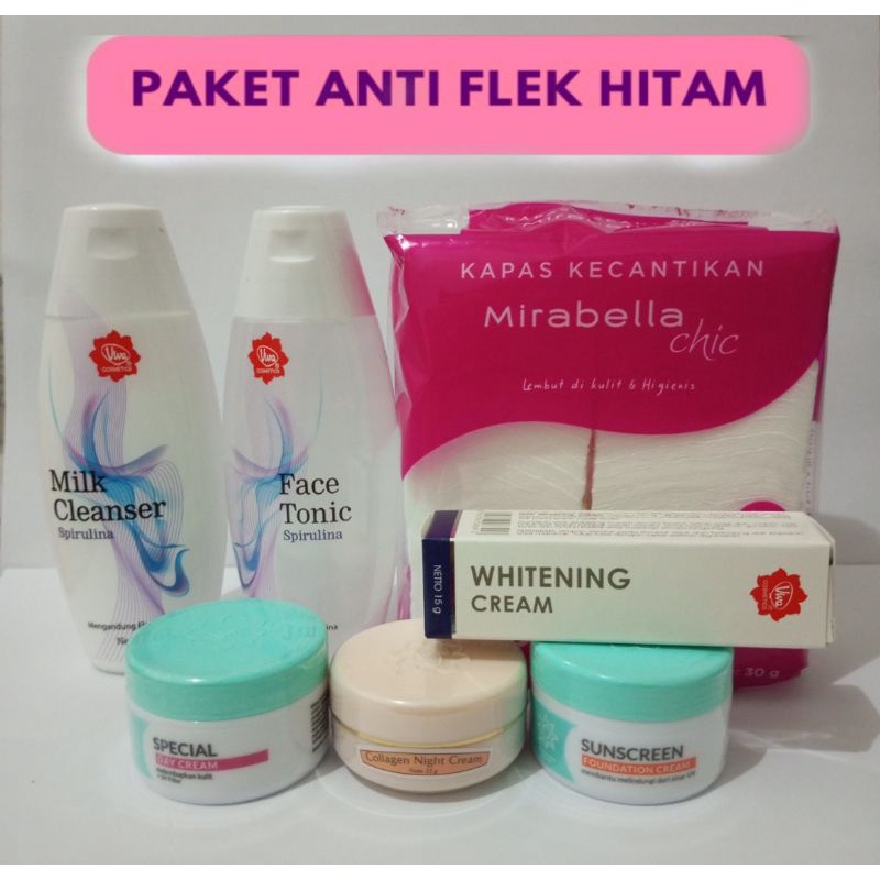 PROMO Viva Paket Anti Flek Hitam Paket Viva 2 / 3 / 4 (Special Day Cream + Sunscreen Foundation + Whitening Cream + Collagen Night Cream)