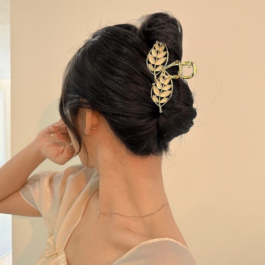 Korea Kristal Berlian Imitasi Logam Rambut Klip Mutiara Fashion Jepit Rambut Ponytail Holder Aksesoris Rambut