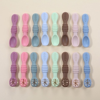 KOKOBEE - Silicone Pre Spoon for Baby Feeding Training / Baby Training Spoon / Sendok Makan Bayi Silikon / Sendok Silicone / Silicone Feeding Spoon / Toukie Baby Spoon / Numnum Baby Pre Spoon / Lababy Spoon