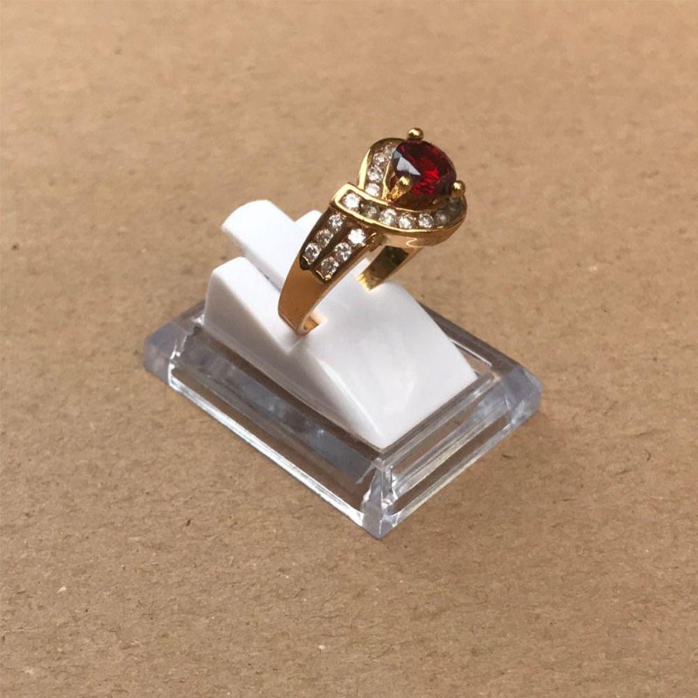 [Elegan] Klip Cincin Berdiri Segar Kreatif Warna Solid Pasar Perhiasan Display Cincin Rak Vintage Anting Rings Organizer