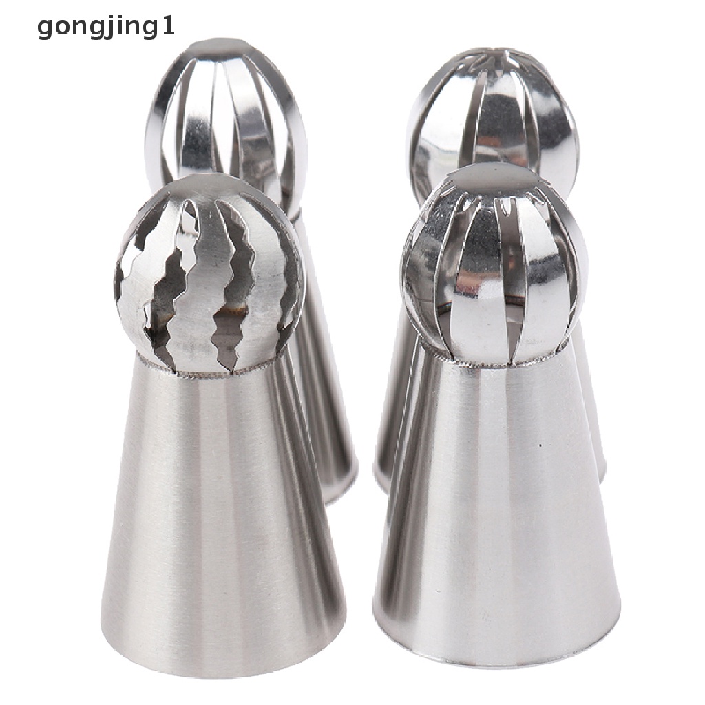 Ggg 4 * Rusia Piping Nozzle Sphere Ball Icing Kembang Gula Pastry Tip Diy Cupcake ID