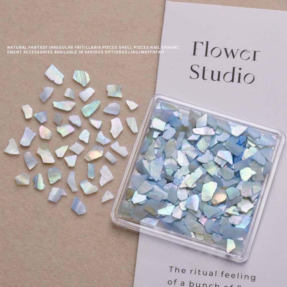 Mxbeauty Dekorasi Nail Art Tidak Teratur Ultra Tipis Manicure Aksesoris Shell Slice Shell Nail Sequin Shell Hiasan Kuku