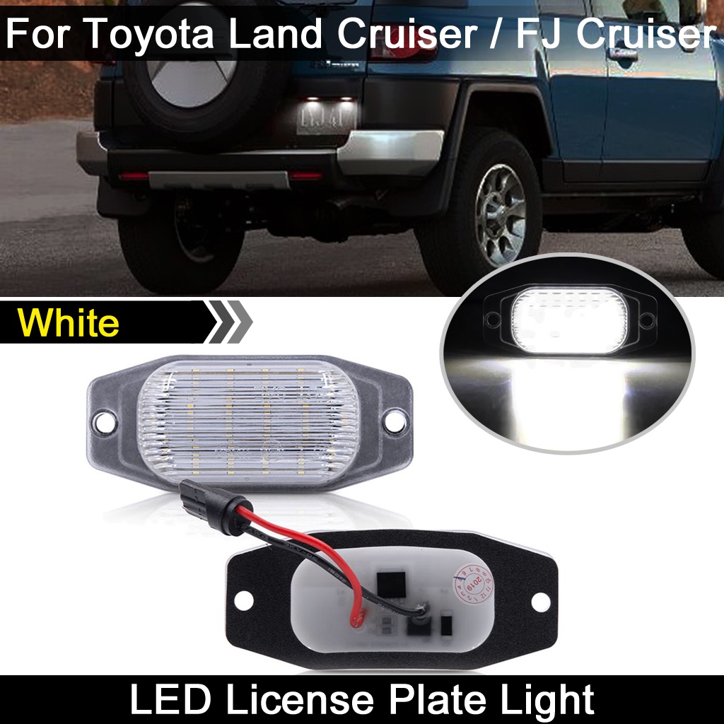 2pcs Lampu Plat Nomor Plat LED Putih Lampu Untuk Toyota Land Cruiser FJ80 FJ Cruiser XJ10 GSJ15 Celica Untuk Lexus LX450