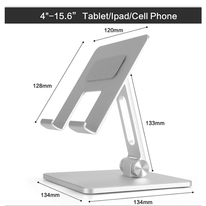 Ipad Stand Holder Dudukan Penahan Tablet 4-15.6 Inch full alumunium