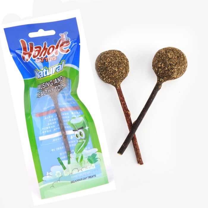 Catnip stick lollipop snack kucing catnip bahan alami mainan cat toys