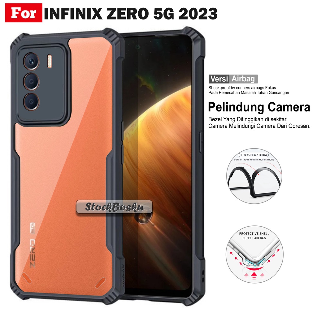 S/P- KESING COVER Case Infinix Zero 5G 2023 Shockproof Fusion Armor Transparant
