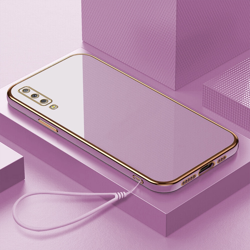 Casing Hp Untuk Compitable With Samsung A7 2018 A750 Free Lanyard Silikon Softcase Cesing Fashion Co