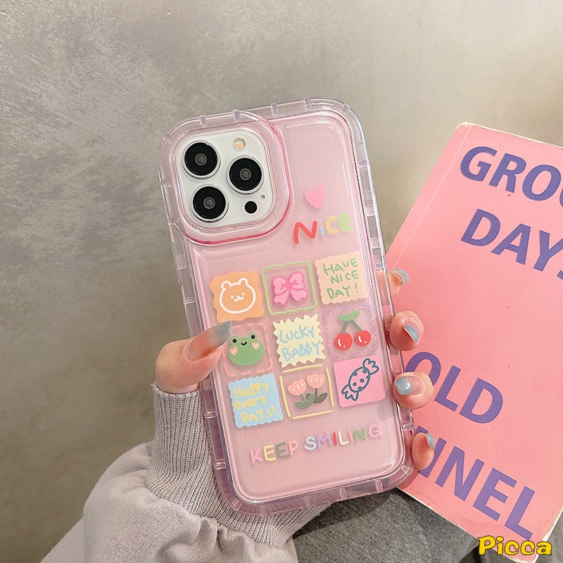 Casing Realme C33 C35 C11 2021 C25Y C12 C15 C11 2020 C21Y C20A C25 C20 6i 5 5i 5s C3 C1 C2 C25s Ins Kawaii Kartun Hewan Kecil Beruang Kodok Shockproof Airbag Tpu Soft Cover