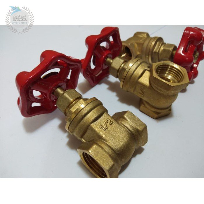 Balvalep / Stop Kran Air Kuningan 1/2 &quot; Model KIZZ / Gate Valve | Keran Air model Putar