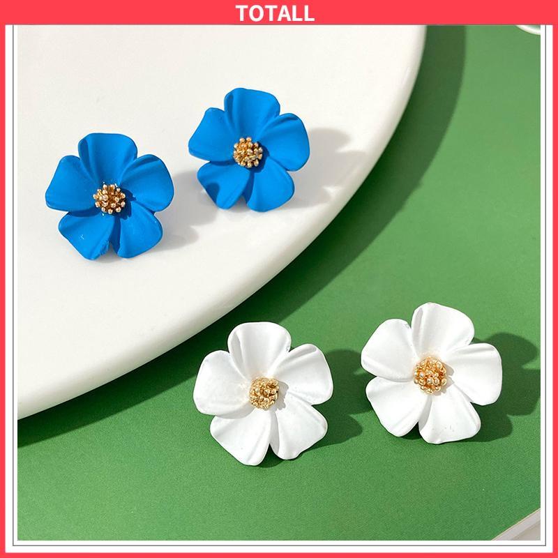 COD Anting Tusuk Motif Bunga Korea Fashion Gaya Untuk Wanita-Totall