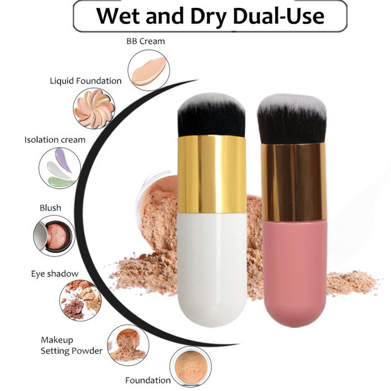 Universal Kuas Aplikasi Makeup Wajah Multifungsi Little Fat Dun High Gloss Powder Bubuk Makeup Brush Kecil Dan Mudah Dibawa Brush Makeup Wajah
