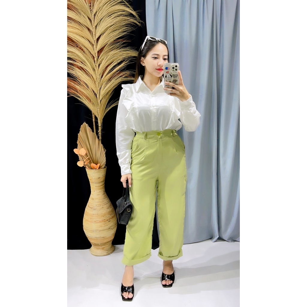 BEFAST - ZRX OOTD WANITA CELANA SELEN / CELANA KULOT KIRA / Celana Kantor Wanita Terbaru / Pakaian Casual Wanita / Fashion Kekinian Remaja ABG Trendy / Outfit Wanita Modis Terlaris