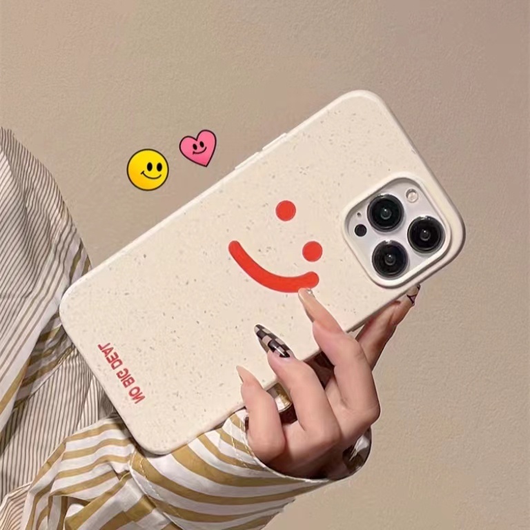 IPHONE Casing Ponsel Iphone11 ins Bahan Ramah Lingkungan Perlindungan Kamera Cocok Untuk Iphone14 13 12 14Plus Pro MAX 7 8Plus X XR XS MAX SE 12mini 13mini Model Empat Sudut Shockproof