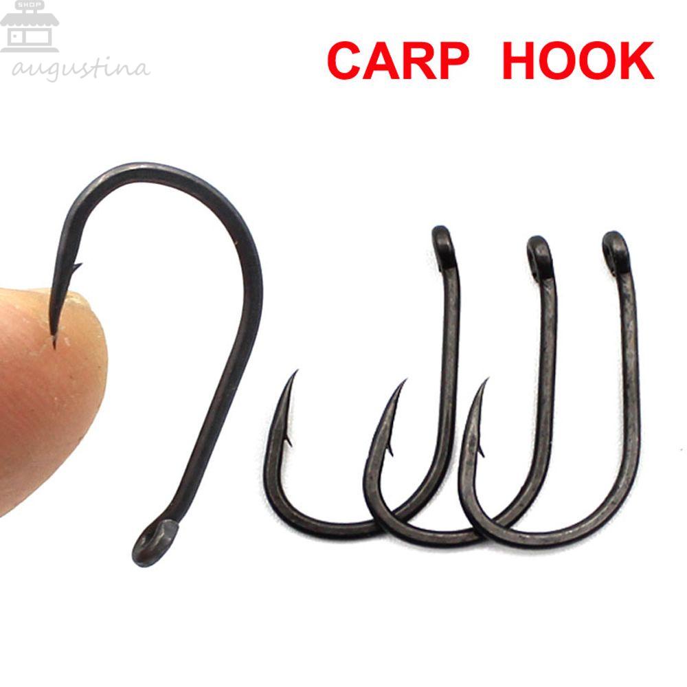 Kait Ikan Berduri Agustina Laut Memancing Air Asin Jig Lure Hooks Carp Fishing PTFE Coated Aksesoris Pancing Fishhooks Flies Making Hook Long Shank Barbed Hook