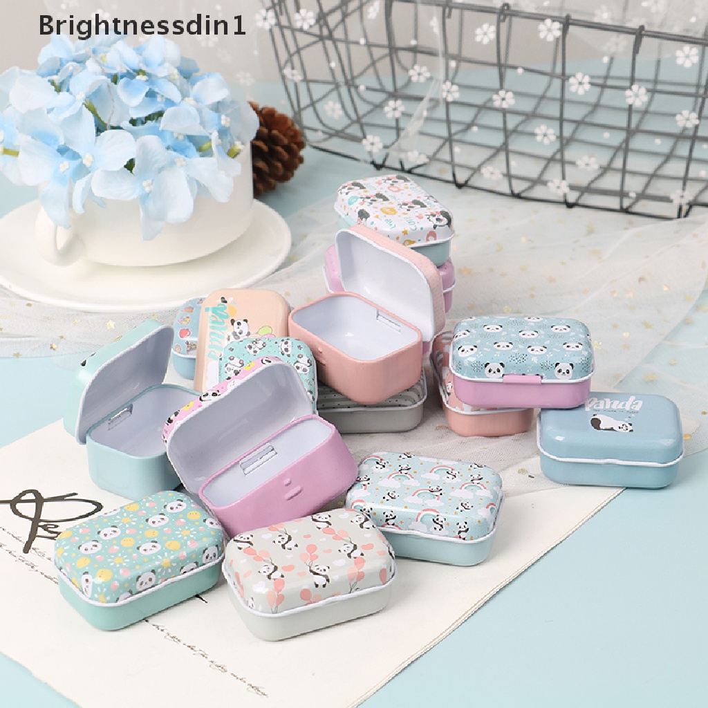 [Brightnessdin1] Kotak Kaleng Mini Sealed Jar Packing Perhiasan Permen Kaleng Penyimpanan Kecil Koin Gift Box Butik