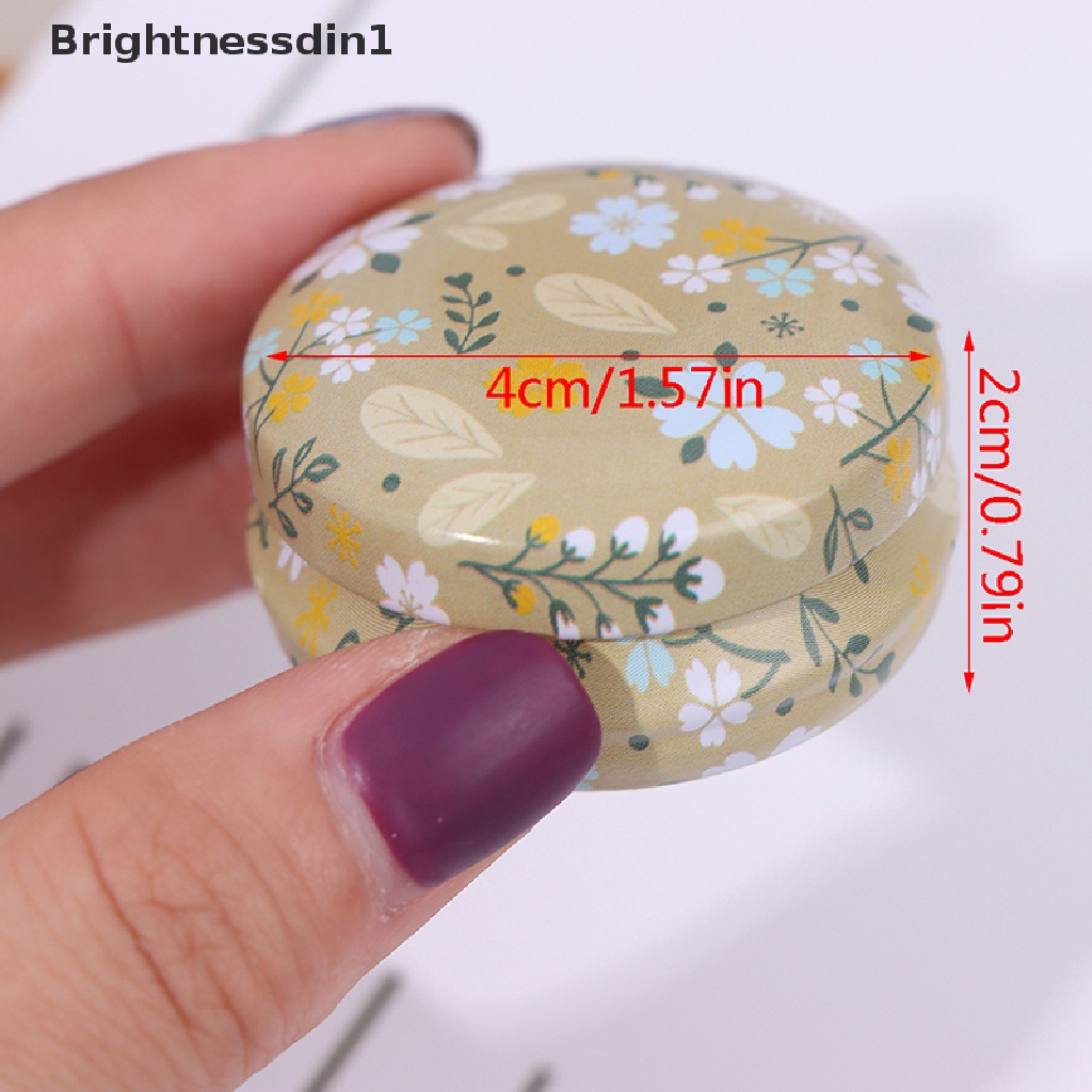 [Brightnessdin1] 1pc Pot Kosmetik Logam Bulat Kosong Lip Balm Wax Jar Tin Kotak Penyimpanan Wadah Butik