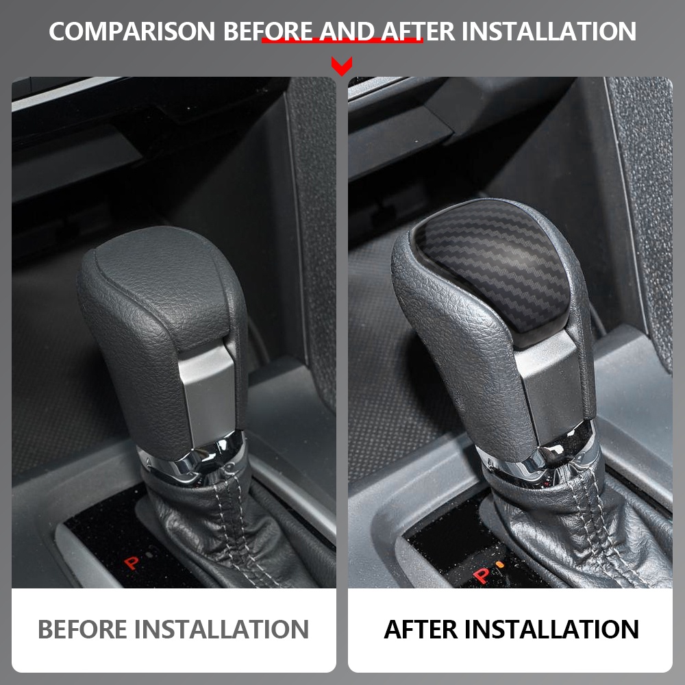 Serat Karbon Mobil Gear Shift Knob Cap Dekorasi Sticker Cover Trim Untuk Honda Civic 11th Gen 2021 2022 2023 Aksesoris