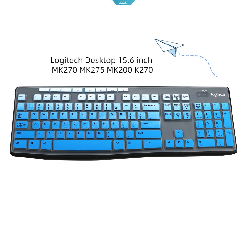 Film Pelindung Keyboard PC Desktop Model Silikon Transparan Untuk Logitech Desktop 15.6 Inch MK270 MK275 MK200 K2705 Film Pelindung Keyboard Tahan Air [ZK]