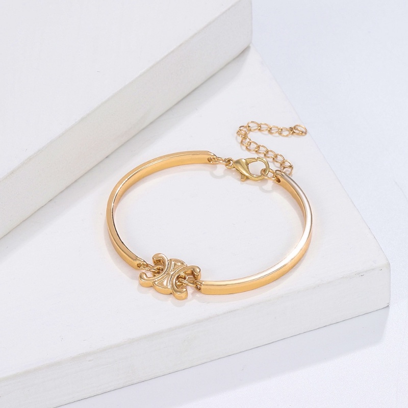 Ahellogirl Gelang Lapis Emas Fashion Korea Perhiasan Wanita Berkualitas Tinggi