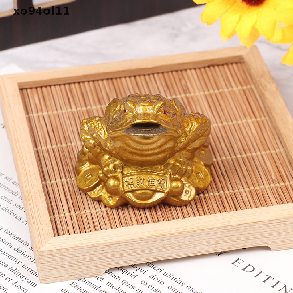 Xo Wealth Golden Frog Kodok Koin Rejeki Cina Kodok Feng Shui Kodok Ornamen Keberuntungan OL