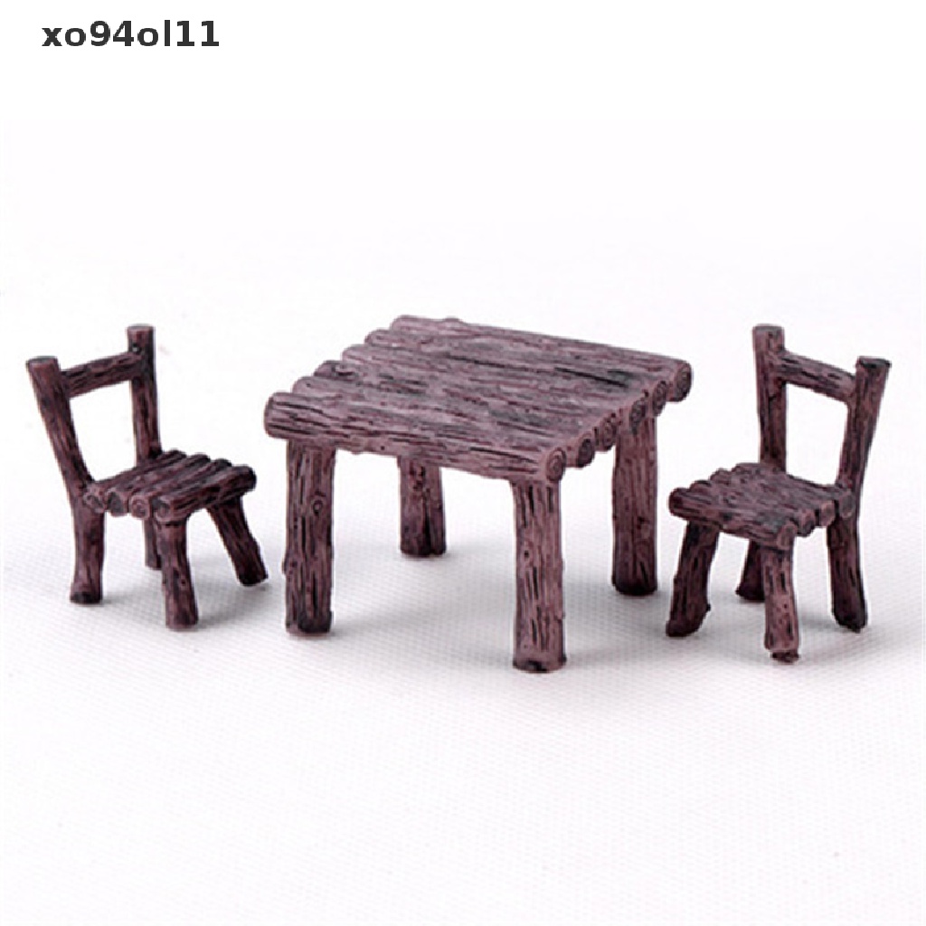 Xo Patung Miniatur Taman Meja Dan Kursi Furniture Rumah Mini Dekorasi Rumah Boneka OL