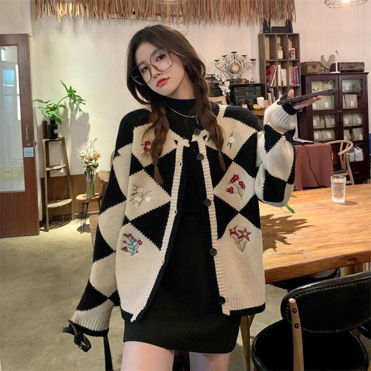 IMPORT LAURA WOMAN CARDIGAN KNIT WOOL BLEND KOREAN STYLE KARDIGAN RAJUT WANITA MUSIM DINGIN MUSIM GUGUR