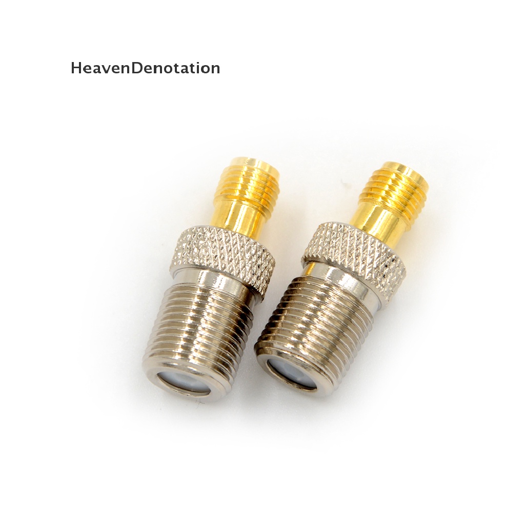 [HeavenDenotation] F Female Jack to SMA Female Jack Konektor Adaptor RF Coax Coaxial Lurus HDV