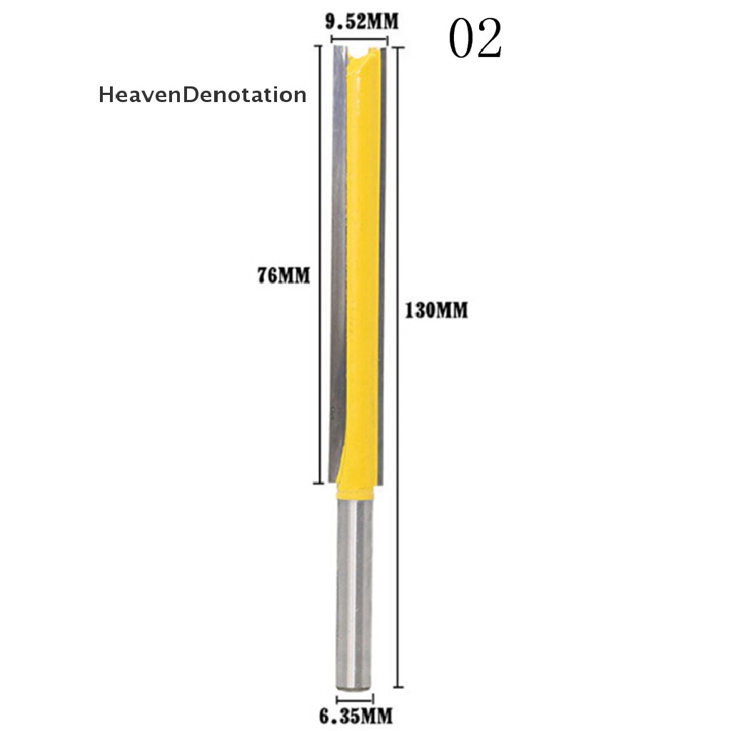 [HeavenDenotation] 1pc Bit Router Lis Flush Extra Panjang -1Per4 &quot;Alat Potong Hank50/76mm HDV