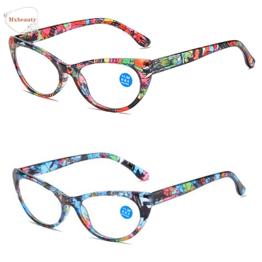 Mxbeauty Kacamata Presbyopia Mata Kucing Fashion Vision Care Driving Baca Pembesaran Floral Hyperopia Eyewear