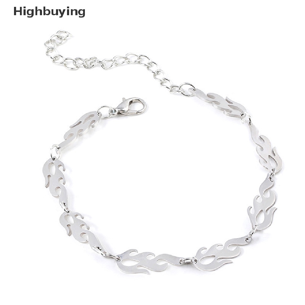 Hbid Punk Flame Kalung Klavikula Hip Hop Rantai Gelang Logam Lady Choker Perhiasan Glory