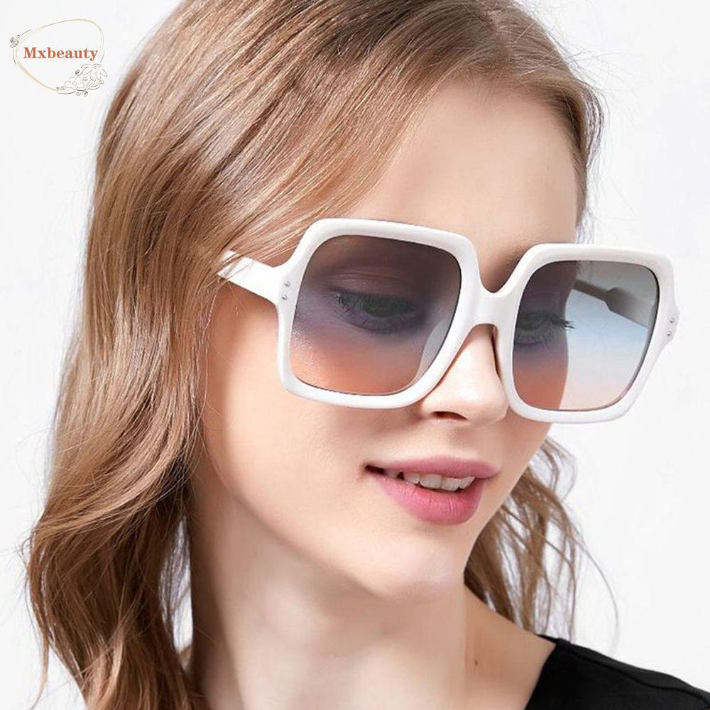 Mxbeauty Kacamata Hitam Persegi Fashion Vision Care UV400 Big Square Frame Wanita Eyewear