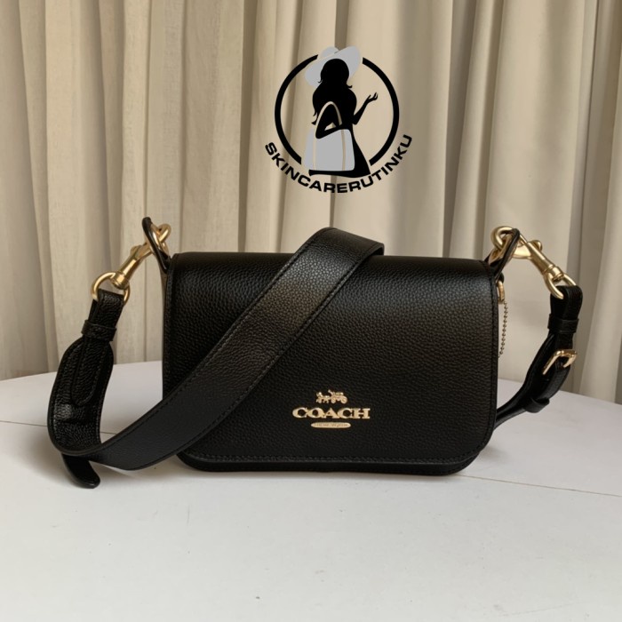 Coach Signature Jes Messenger Crossbody In Khaki Black - ORIGINAL 100% Free Ongkir