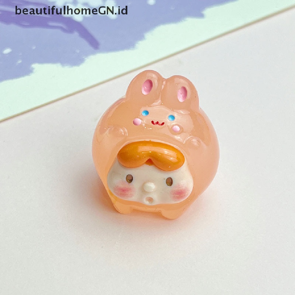 {Cantik} Kawaii Mini 2cm Resin Bercahaya Kartun Tanda Zodiak Cina Miniatur Patung~