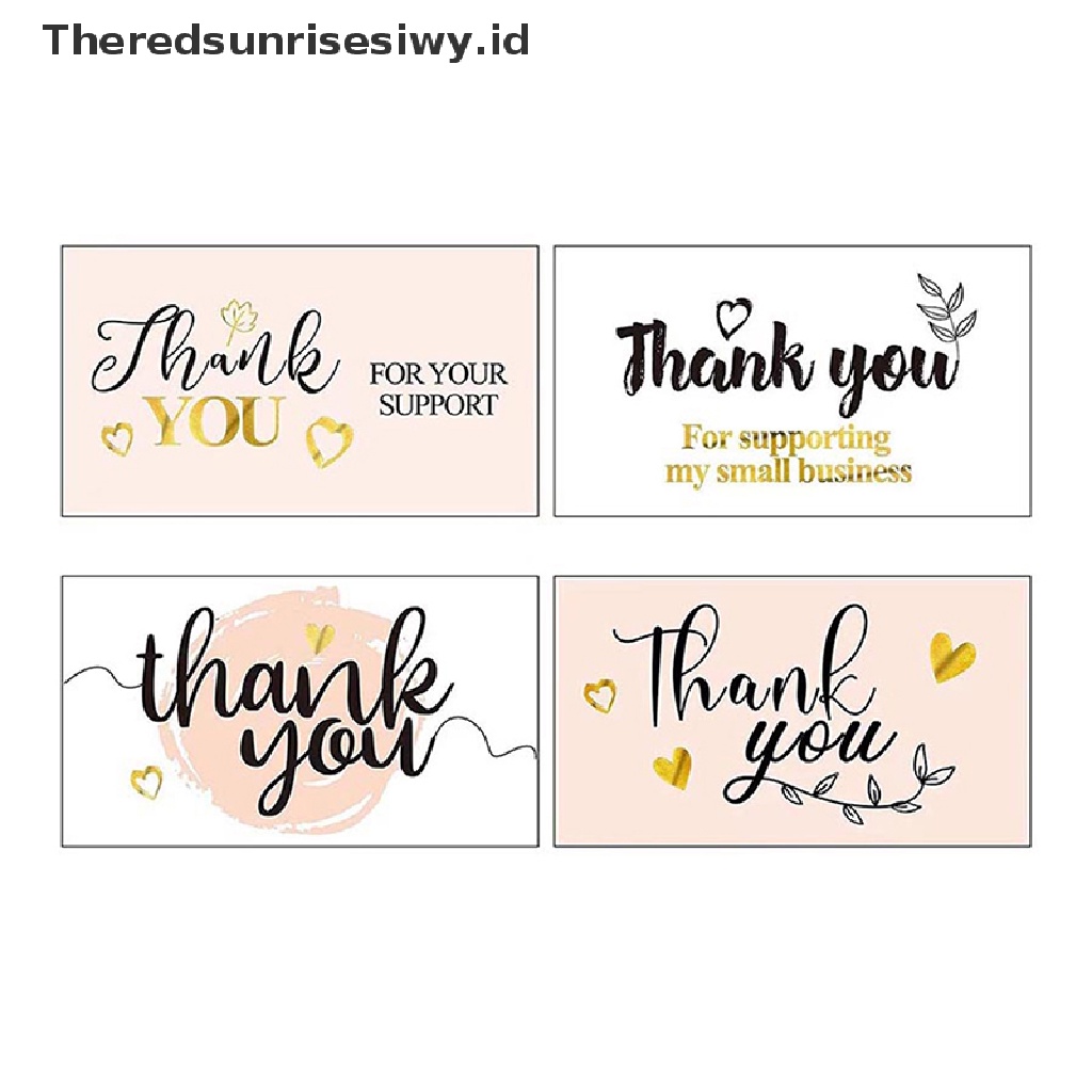 # Kado Mom &amp; PAPA DIY # 50pcs Thank You for Your Order Kartu Nama Gift Business Greeg Card~