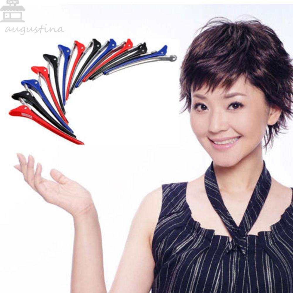 Agustina 12Pcs Klip Pegangan Rambut Tahan Lama Berguna Bagian Salon Profesional Hairdressing Potong Rambut Bagian Klem