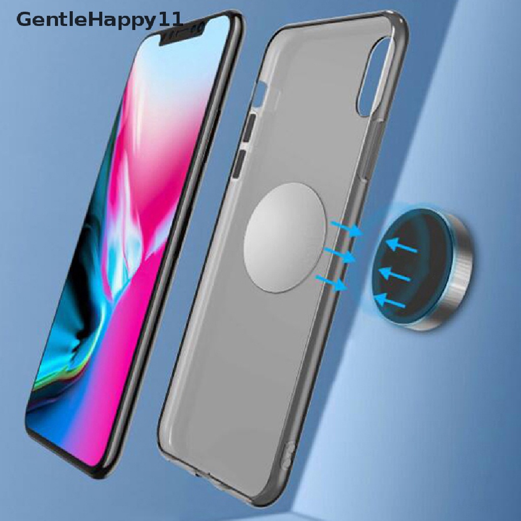 Gentlehappy 10pcs Untuk Magnetic Car Mount Magnet Phone Holder Plat Logam Stiker Biru  Id