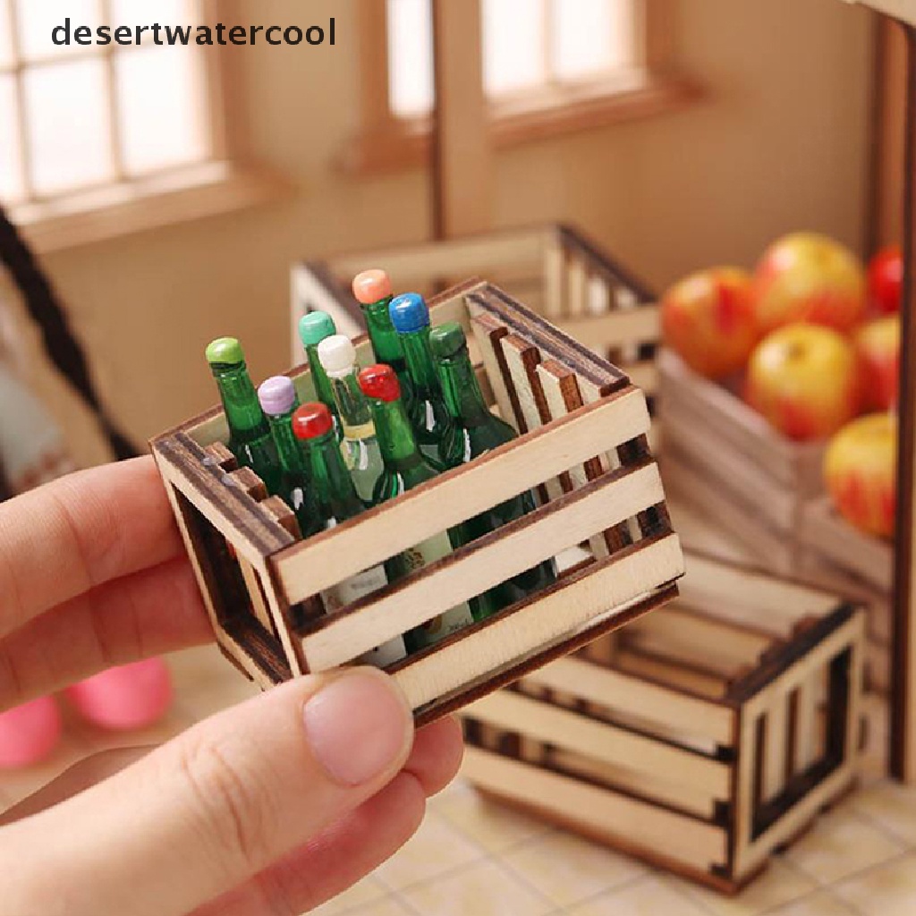 Deid1: 12rumah Boneka Miniatur Bingkai Penyimpanan Keranjang Organizer Box Home Decor Martijn