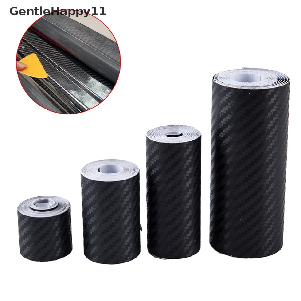 Gentlehappy 3D Carbon Fiber Stiker Mobil Tempel Pelindung Pintu Samping Anti Gores Tape Film id