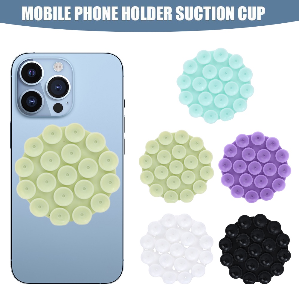 Holder Perekat Halus Mount Anti-slip Telepon Gripper Dinding Sticky Washroom Klip Silikon Suction Cup Back Sticker Handphone Case