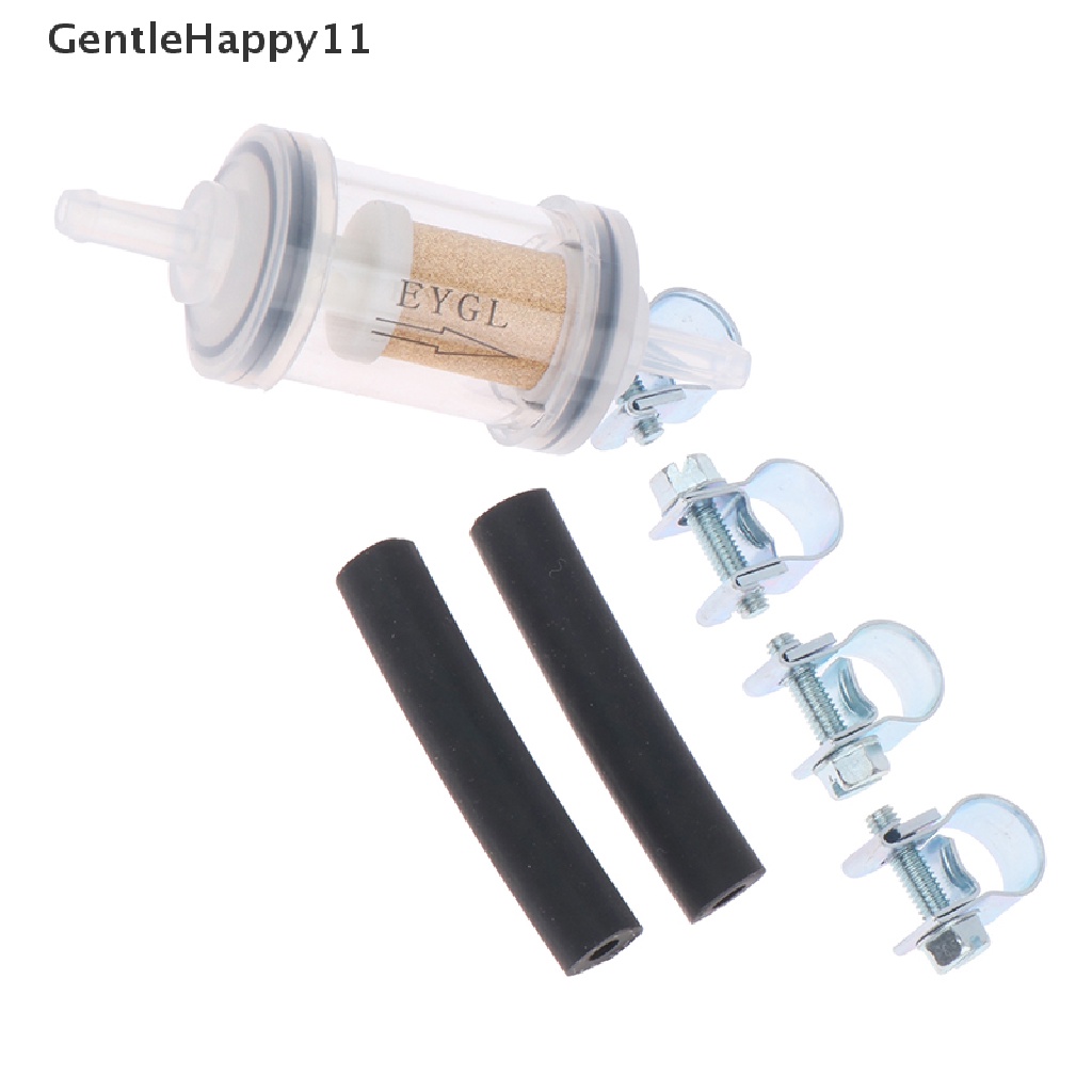 Gentlehappy 7pcs/Set Filter Bahan Bakar Solar Transparan Bongkar Pasang+Selang Bakar+Klip id